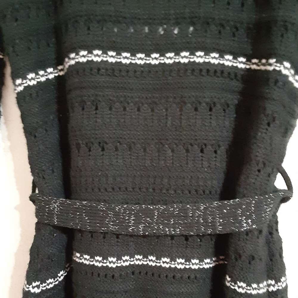 SZ M TRU SELF SPARKLY TIE-FRONT CARDIGAN - Picture 4 of 6